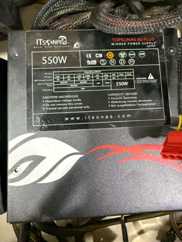 Power supply 450W-550W Price:15$ Warranty:01 months