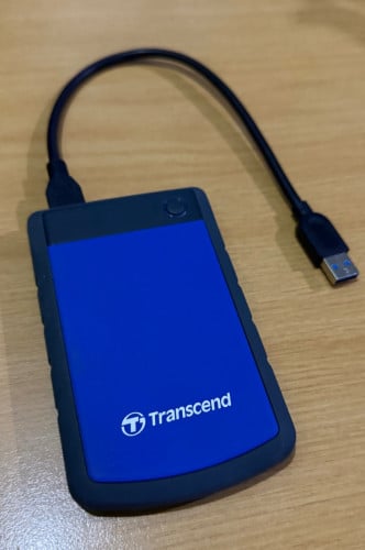 Second hand Transcend 500GB, 2.5" Portable HDD, StoreJet 25H, Blue , Anti-shock TS2TSJ25H3B
