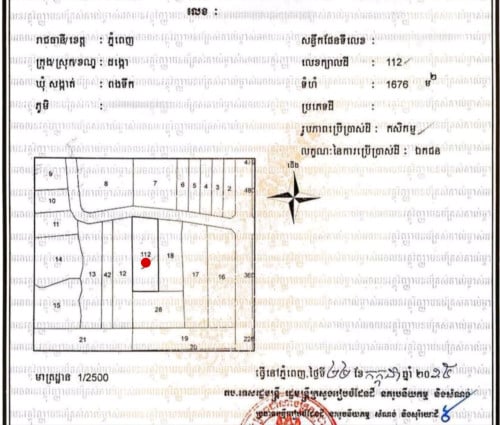 ដីលក់បន្ទាន់នៅលើផ្លូបេតុងចុះពីផ្លូវជាតិលេខ៣បន្តិច