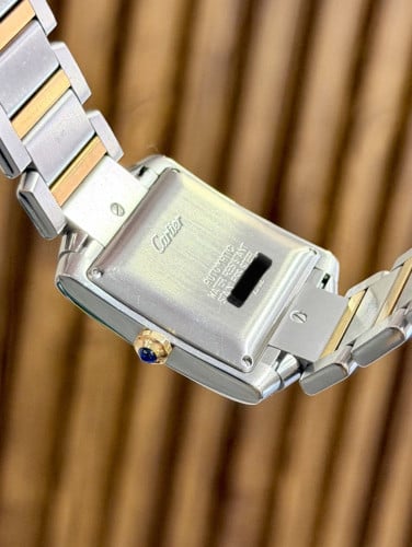 (Original) Cartier Tank Francaise 2302 Two-tone Yellow Gold Authentic 28-32mm Unisex 🔱