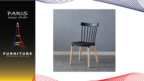 " Paris Design Studio " chair with wooden legs.