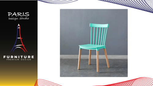 " Paris Design Studio " chair with wooden legs.