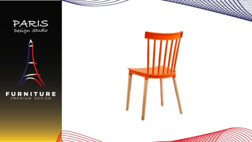 " Paris Design Studio " chair with wooden legs.