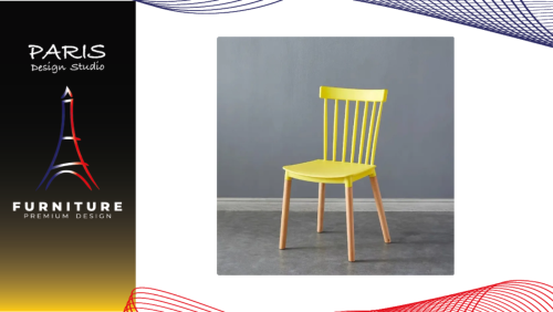 " Paris Design Studio " chair with wooden legs.