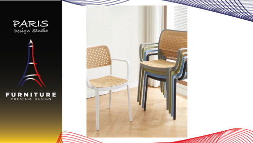 " Paris design Studio " Dining chair , Artificial rattan chair.