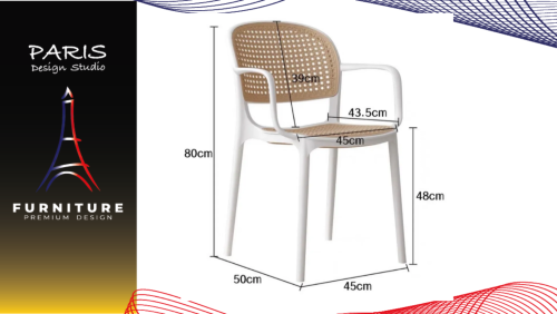 " Paris design Studio " Dining chair , Artificial rattan chair.