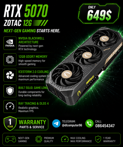 មានលក់ VGA 1ទឹកៗ RTX4070-5090