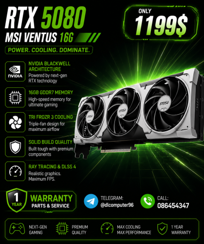 មានលក់ VGA 1ទឹកៗ RTX4070-5090