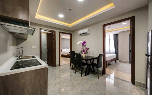 Apartment មានគ្រឿងសង្ហារឹមពេញលេញ នៅBKK2 ទំហំ100m2 តំលៃ1000$-1200$/per month