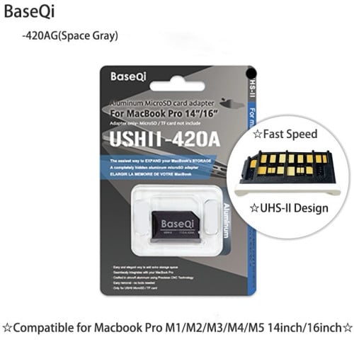 BaseQi MicroSD Adapter for MacBook Pro M Chip