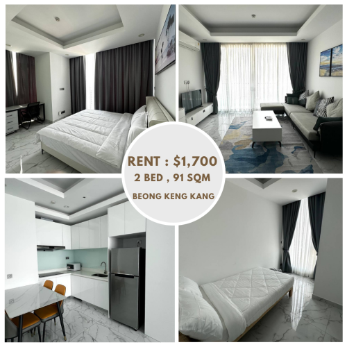 Condo 2 Bedroom For Rent In Khan Boeng keng Kang muy !