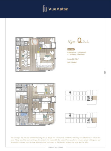 Duplex 4 bedroom facing city and river
