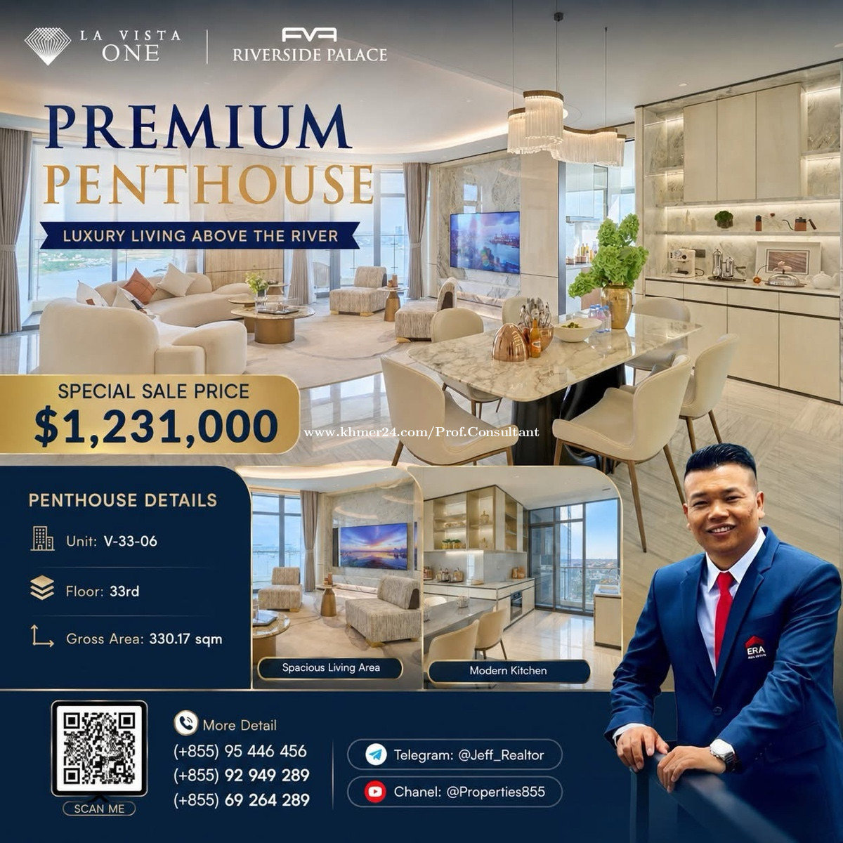 Mordern lifestyle Penthouse/ ផ្ទះធំទំនើបនៅលើអាកាស