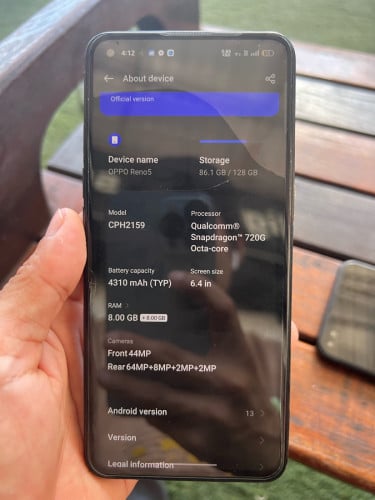ចង់លក់ទួរស័ព្ទ​ Oppo Reno 5