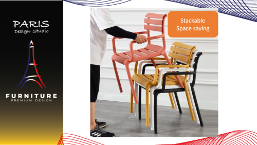 " Paris Design Studio " Dining chair with backrest.