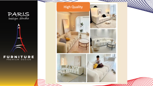 " Paris Design Studio " Korean sofa, 3D design, curved shape.