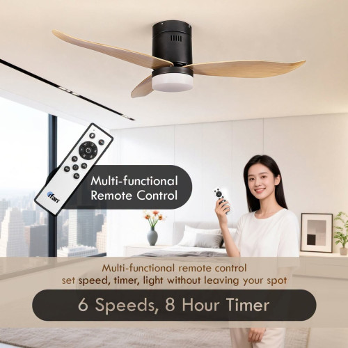 46inch DC Motor Ceiling Fan | Integrated 3-Colour LED Lights | 6 Speed Selection