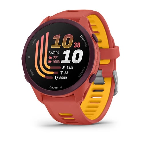 Forerunner® 170 MusicRed Pink with Red Pink/Mango Band