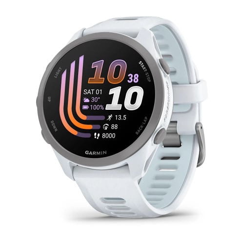 Forerunner® 170 MusicWhitestone with Whitestone/Cloud Blue Band