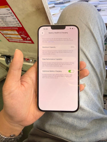 iphone 13 pro max L/A 128G សាណុំ ថ្ម89% កញ្ចាក់ស្អាត តួច97% ថ្មស្អាត