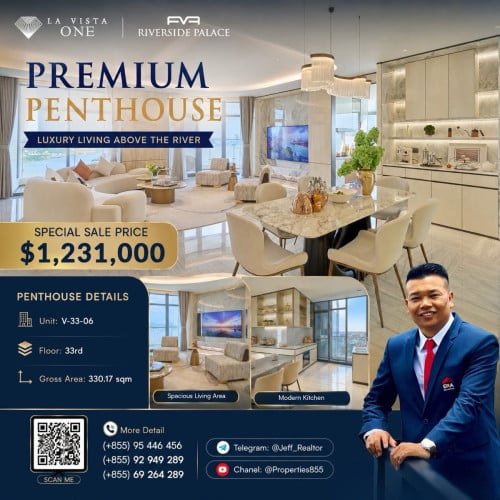 Mordern lifestyle Penthouse/ ផ្ទះធំទំនើបនៅលើអាកាស