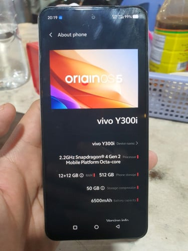 Vivo Y300i Silver Ram12+12 512g 6500mah
