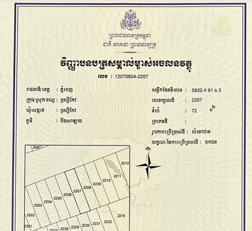 ផ្ទះល្វែងលក់បន្ទាន់ ( ភ្នំពេញ ជិតផ្សារ )