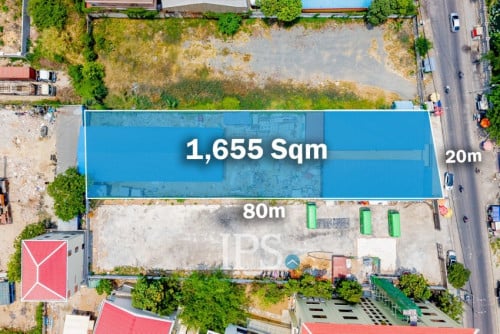 #សម្រាប់លក់ 🏭 ឃ្លាំងពាណិជ្ជកម្មទំហំ 1,655 ម៉ែត្រការ៉េ – ចោមចៅ ១ ភ្នំពេញ