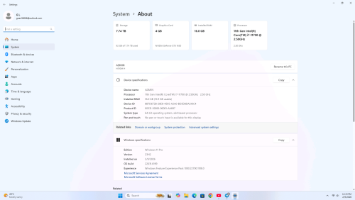 Core i7 11Generation