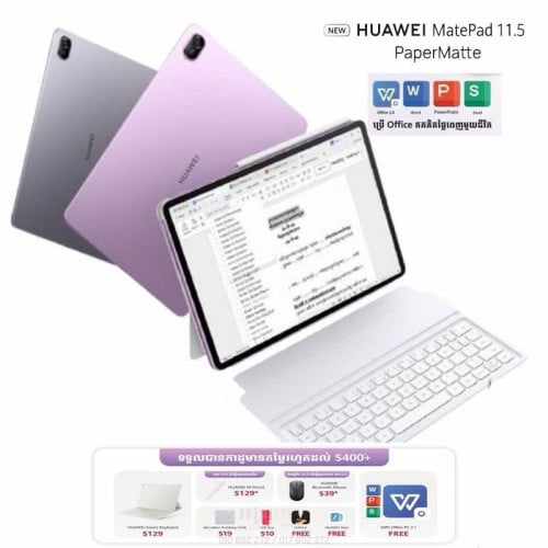 Huawei Mate Pad 11.5” (8G/256G) new warranty 1year