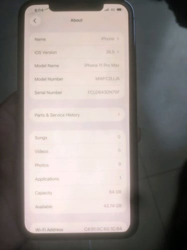 iPhone 11ProMax ឡើងសំបកស្អាត
