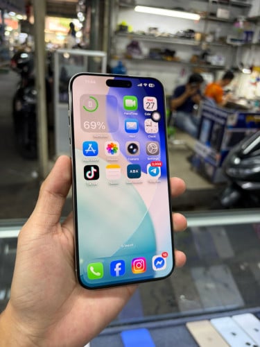iPhone 15 pro max 256G ZP Sim2 eSIM ថ្ម81% សានុំស្រុីនណែន