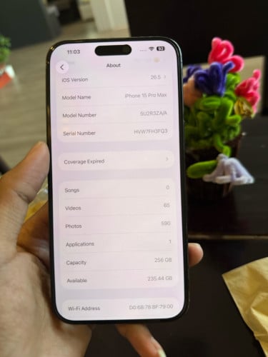 iPhone 15 Pro Max ZA សុីម២ សានុំណែន ស្អាត 675$