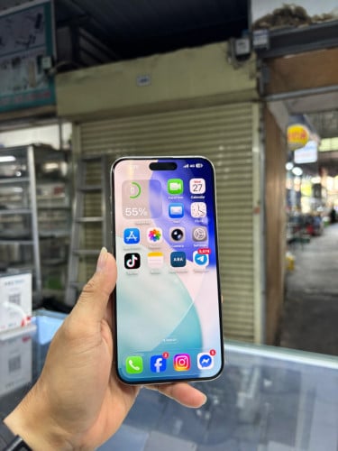 Iphone15pro max 256G ZP sim2 ESIM ម៉ាសុីនសានុំណែន ថ្ម81%