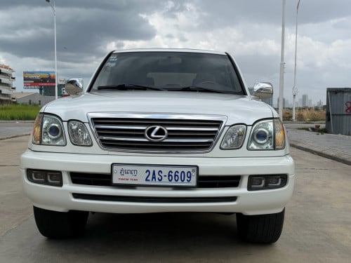 Lexus LX470 V8 ឆ្នាំ03 ពណ័ស កាំម៉ៃ សាំងសុទ្ធ ឡានម្ចាស់ទី1