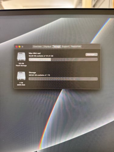 Macmini 2014 8gb ssd 128 hdd1tb free license window