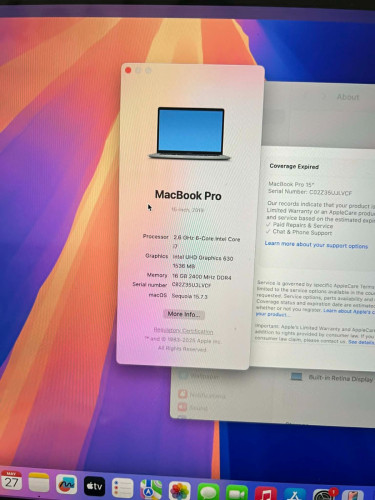 Macbook Pro 2019 98%