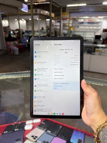 Samsung Tab A9+ Company Ram4GB HD64GB Phone Condition 98% , WiFi Only , ម៉ាស៊ីនសានុំស្អាត