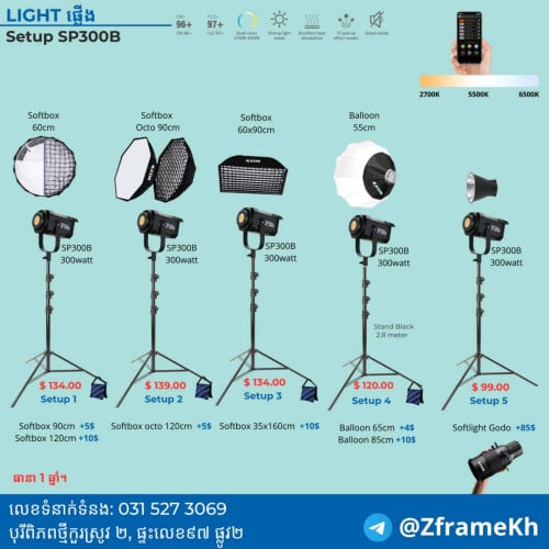 Softbox Professional Quick Set-up Deep Softbox With Grid and Bowen Mount for Studio Led Light