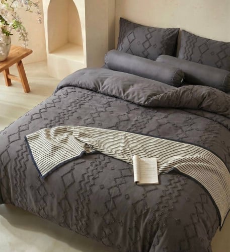 កំរាលឈុតប៉ាក់ផុស 6មុខ Bedding Set ( Tencel )