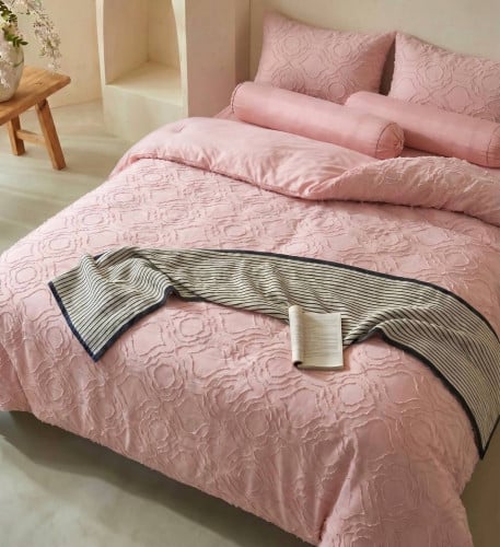 កំរាលឈុតប៉ាក់ផុស 6មុខ Bedding Set ( Tencel )