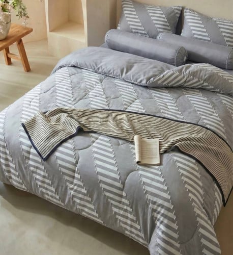 កំរាលឈុតប៉ាក់ផុស 6មុខ Bedding Set ( Tencel )