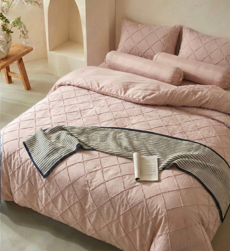 កំរាលឈុតប៉ាក់ផុស 6មុខ Bedding Set ( Tencel )