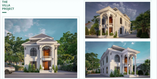 គូសប្លង់ផ្ទះវីឡាទំនើប Modern, Classic Style