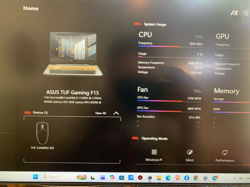 Asus TUF Gaming F15 M2 1T Ram 16g ប្រញាប់លុយ