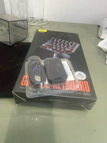 Baseus One-handed Gaming KeyboardVisit >With LED Lights and Adapter for Mix Lite, Android System