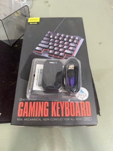 Baseus One-handed Gaming KeyboardVisit >With LED Lights and Adapter for Mix Lite, Android System