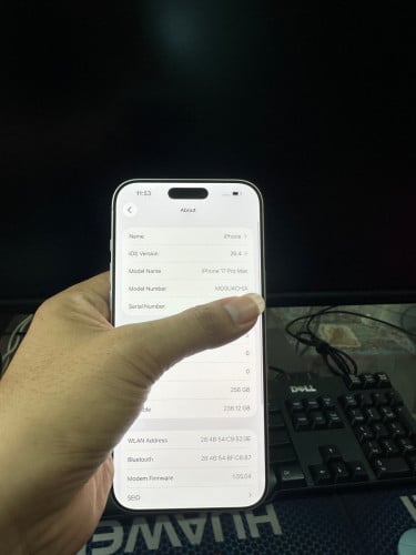 I phone 17 pro max 256g CH ស្អាត ថ្ម100% សាក16ដង