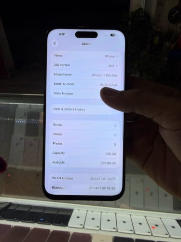 IPhone 15 Pro Max CH/A សុីម2 256GB