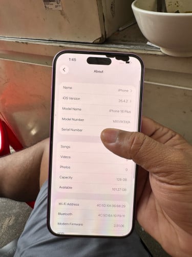iPhone 16 plus 128g សាណុំដានអេក្រង់អត់ជាប់អី